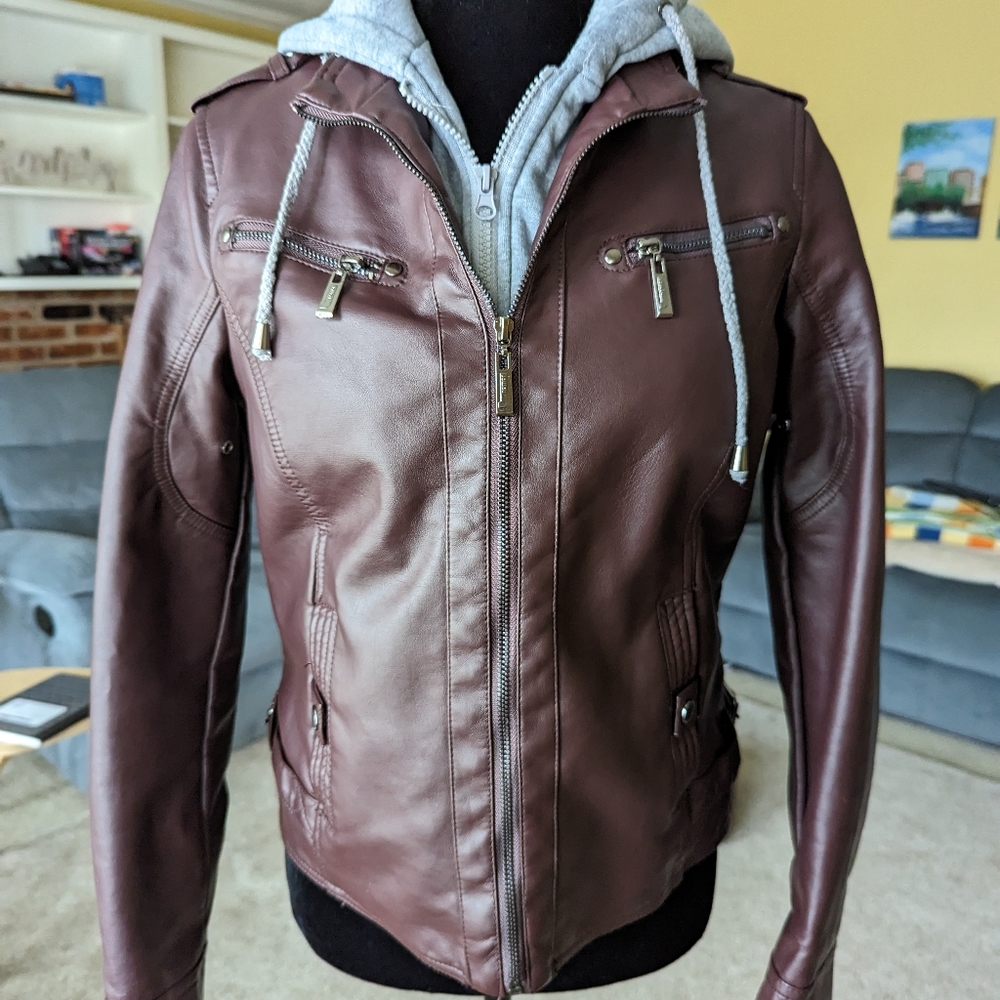 Jou Jou Juniors' Faux-Fur-Lined Moto Jacket